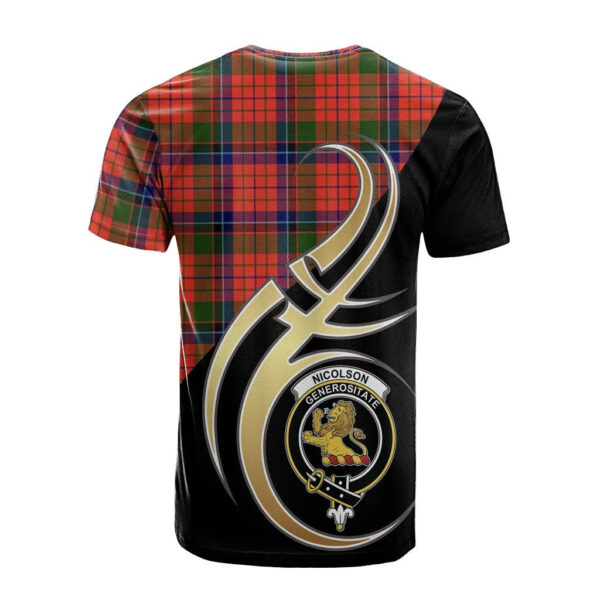 Nicolson Modern Clan T-Shirt, Scottish Tartan Nicolson Modern Clans T-Shirt Believe In Me Style - Image 2