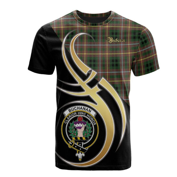 Buchanan Hunting Clan T-Shirt, Scottish Tartan Buchanan Hunting Clans T-Shirt Believe In Me Style