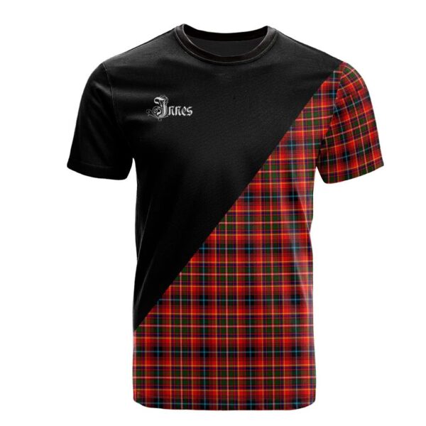 Innes Modern Clan T-Shirt, Scottish Tartan Innes Modern Clans T-Shirt Military Logo Style