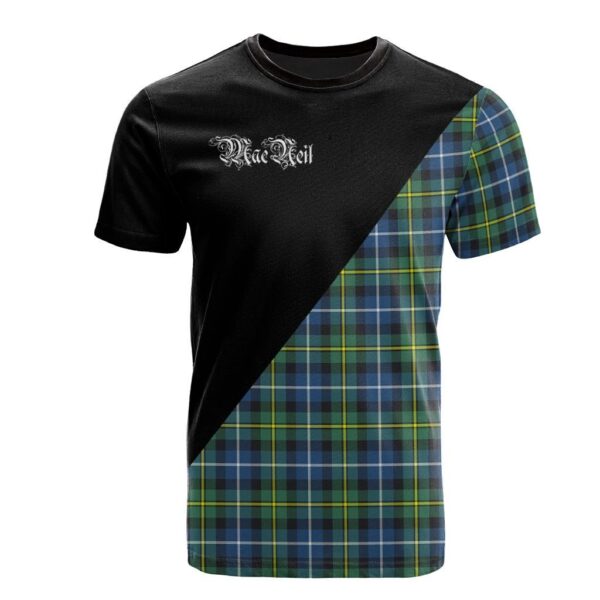 MacNeil of Barra Ancient Clan T-Shirt, Scottish Tartan MacNeil of Barra Ancient Clans T-Shirt Military Logo Style