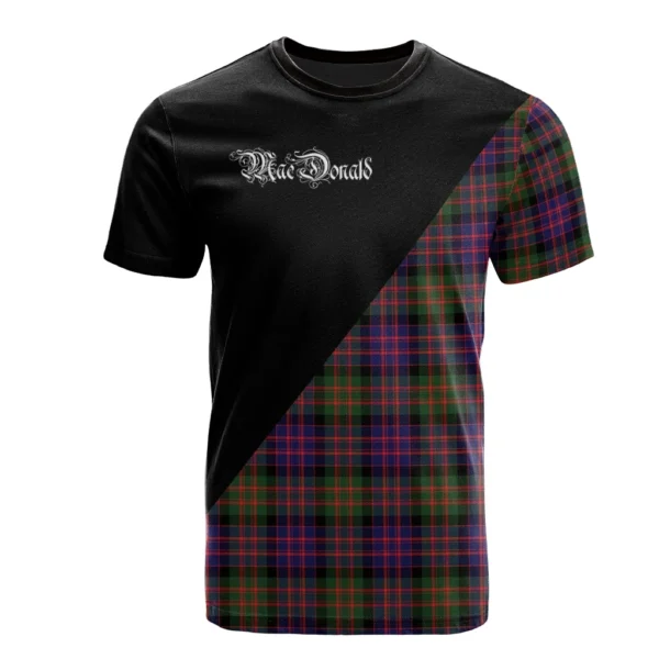 MacDonald Modern Clan T-Shirt, Scottish Tartan MacDonald Modern Clans T-Shirt Military Logo Style