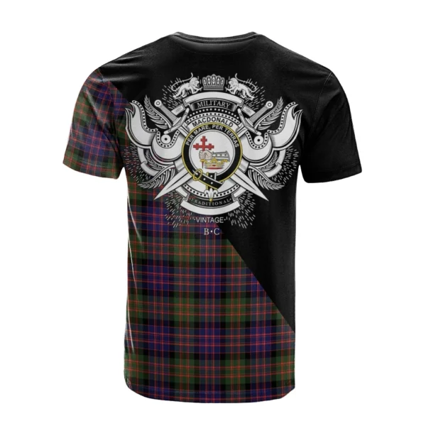 MacDonald Modern Clan T-Shirt, Scottish Tartan MacDonald Modern Clans T-Shirt Military Logo Style - Image 2