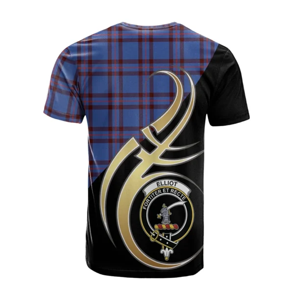 Elliot Modern Clan T-Shirt, Scottish Tartan Elliot Modern Clans T-Shirt Believe In Me Style - Image 2