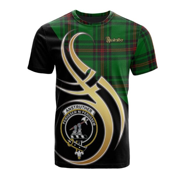 Anstruther Clan T-Shirt, Scottish Tartan Anstruther Clans T-Shirt Believe In Me Style