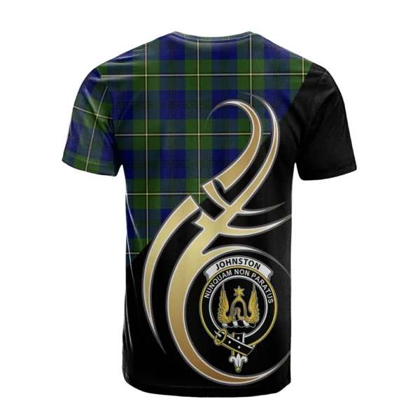 Johnston Modern Clan T-Shirt, Scottish Tartan Johnston Modern Clans T-Shirt Believe In Me Style - Image 2