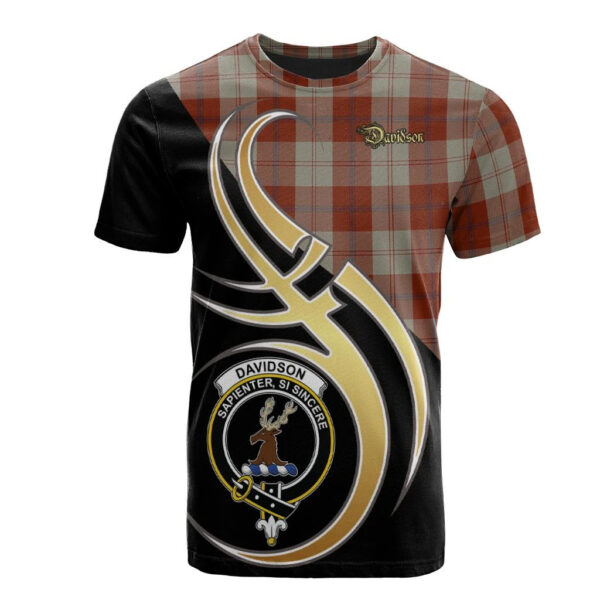 Davidson Dress Dancers Clan T-Shirt, Scottish Tartan Davidson Dress Dancers Clans T-Shirt Believe In Me Style