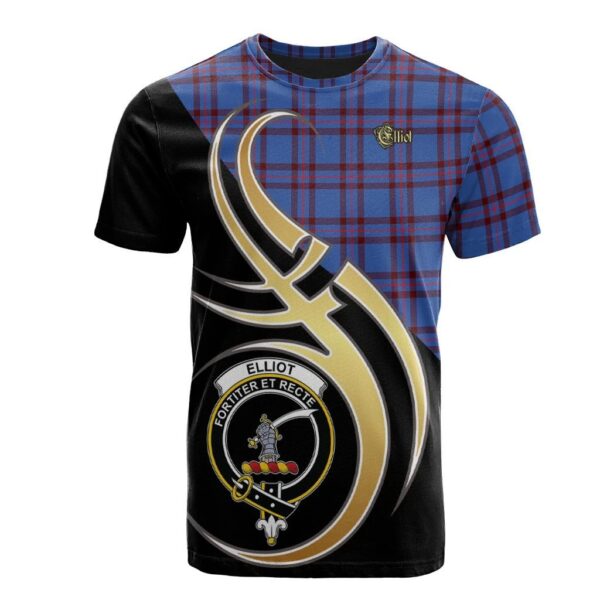 Elliot Modern Clan T-Shirt, Scottish Tartan Elliot Modern Clans T-Shirt Believe In Me Style