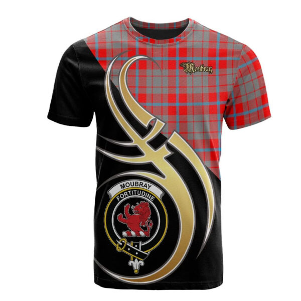 Moubray Clan T-Shirt, Scottish Tartan Moubray Clans T-Shirt Believe In Me Style