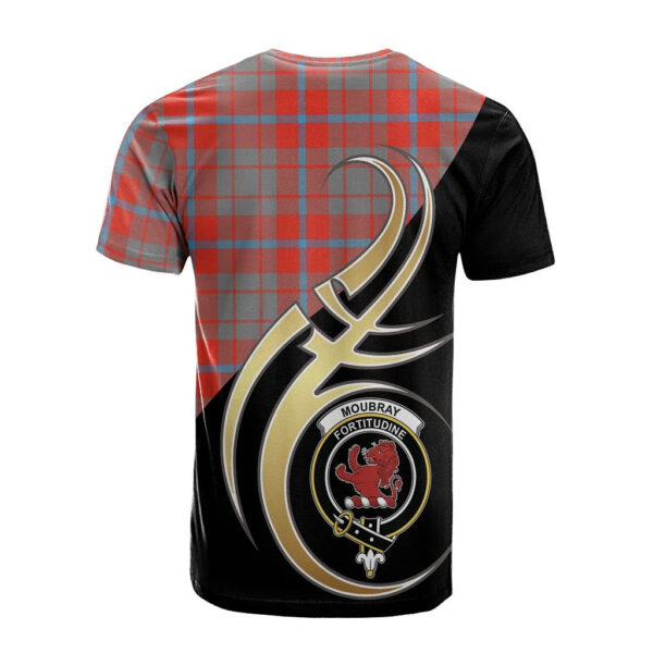 Moubray Clan T-Shirt, Scottish Tartan Moubray Clans T-Shirt Believe In Me Style - Image 2