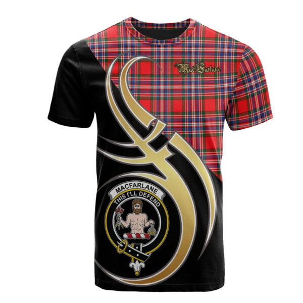 MacFarlane Modern Clan T-Shirt, Scottish Tartan MacFarlane Modern Clans T-Shirt Believe In Me Style