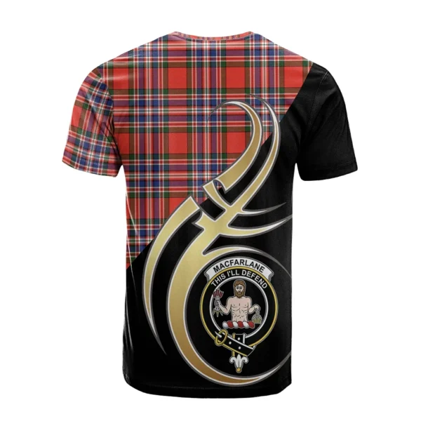 MacFarlane Modern Clan T-Shirt, Scottish Tartan MacFarlane Modern Clans T-Shirt Believe In Me Style - Image 2