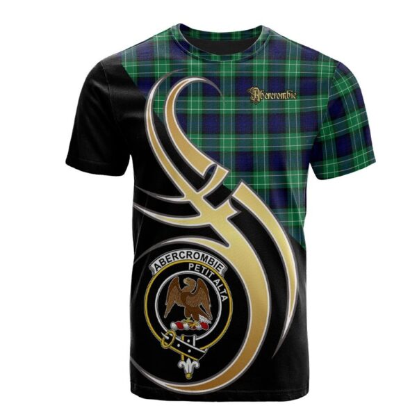 Abercrombie Clan T-Shirt, Scottish Tartan Abercrombie Clans T-Shirt Believe In Me Style