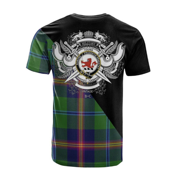 Young Modern Clan T-Shirt, Scottish Tartan Young Modern Clans T-Shirt Military Logo Style - Image 2