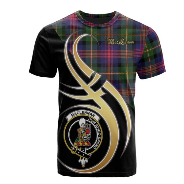 MacLennan Clan T-Shirt, Scottish Tartan MacLennan Clans T-Shirt Believe In Me Style