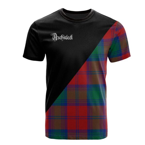 Auchinleck Clan T-Shirt, Scottish Tartan Auchinleck Clans T-Shirt Military Logo Style