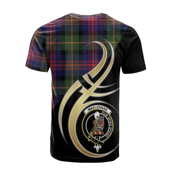 MacLennan Clan T-Shirt, Scottish Tartan MacLennan Clans T-Shirt Believe In Me Style - Image 2