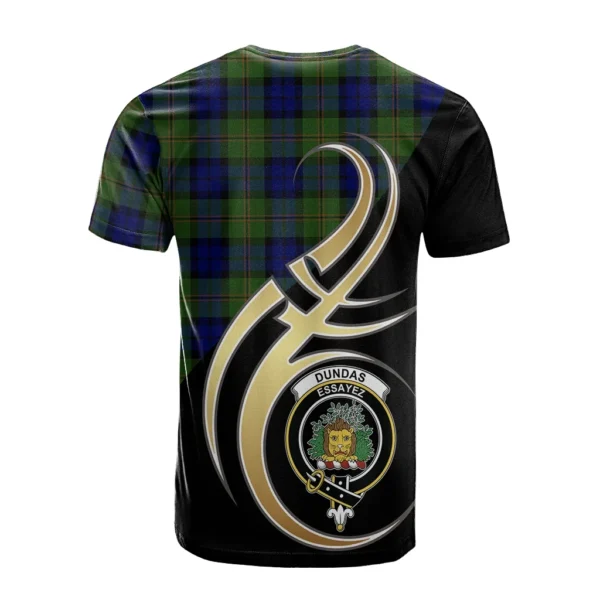 Dundas Modern Clan T-Shirt, Scottish Tartan Dundas Modern Clans T-Shirt Believe In Me Style - Image 2