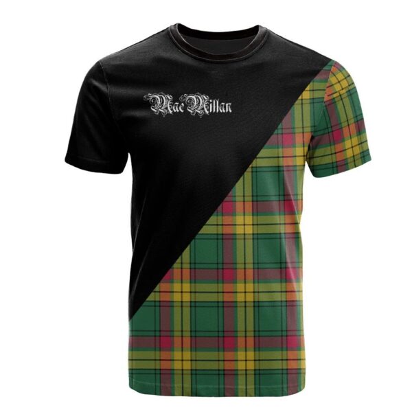 MacMillan Old Ancient Clan T-Shirt, Scottish Tartan MacMillan Old Ancient Clans T-Shirt Military Logo Style