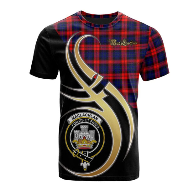 MacLachlan Modern Clan T-Shirt, Scottish Tartan MacLachlan Modern Clans T-Shirt Believe In Me Style