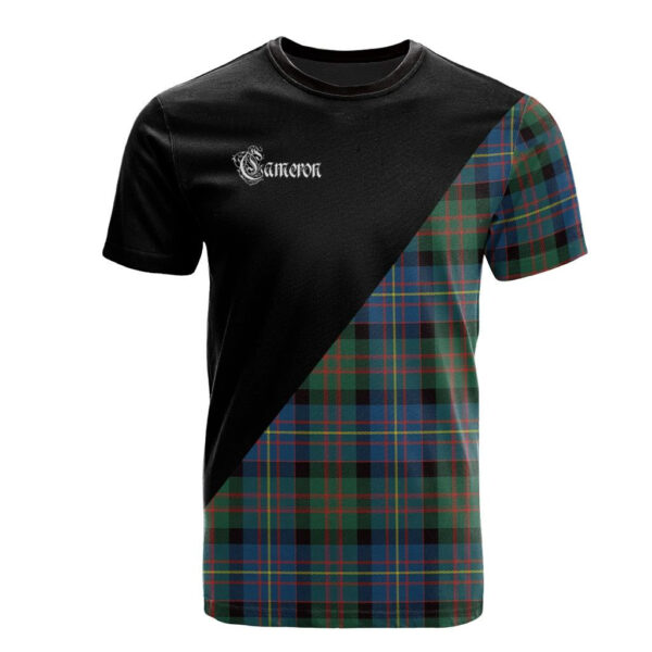 Cameron of Erracht Ancient Clan T-Shirt, Scottish Tartan Cameron of Erracht Ancient Clans T-Shirt Military Logo Style