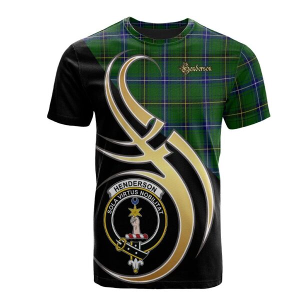 Henderson Modern Clan T-Shirt, Scottish Tartan Henderson Modern Clans T-Shirt Believe In Me Style