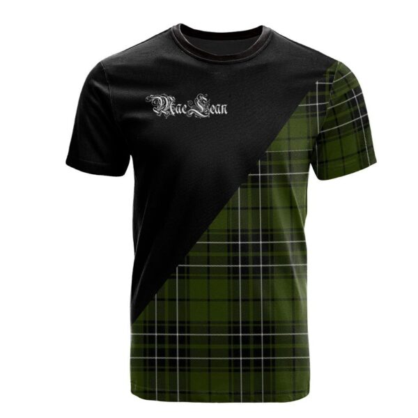 MacLean Hunting Clan T-Shirt, Scottish Tartan MacLean Hunting Clans T-Shirt Military Logo Style