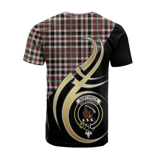 Borthwick Dress Ancient Clan T-Shirt, Scottish Tartan Borthwick Dress Ancient Clans T-Shirt Believe In Me Style - Image 2