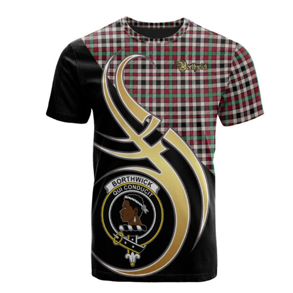 Borthwick Dress Ancient Clan T-Shirt, Scottish Tartan Borthwick Dress Ancient Clans T-Shirt Believe In Me Style