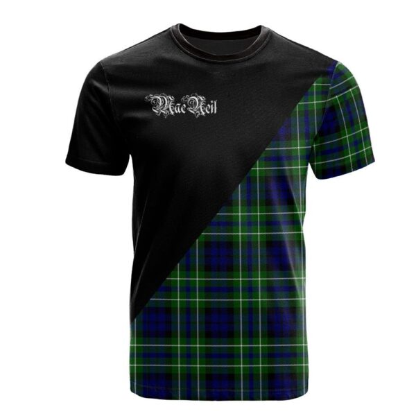 MacNeil of Colonsay Modern Clan T-Shirt, Scottish Tartan MacNeil of Colonsay Modern Clans T-Shirt Military Logo Style