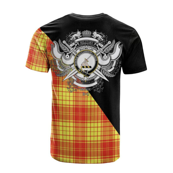 MacMillan Clan T-Shirt, Scottish Tartan MacMillan Clans T-Shirt Military Logo Style - Image 2