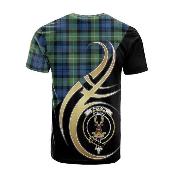 Gordon Ancient Clan T-Shirt, Scottish Tartan Gordon Ancient Clans T-Shirt Believe In Me Style - Image 2