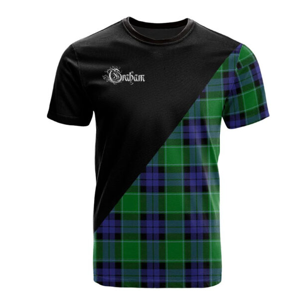 Graham of Menteith Modern Clan T-Shirt, Scottish Tartan Graham of Menteith Modern Clans T-Shirt Military Logo Style