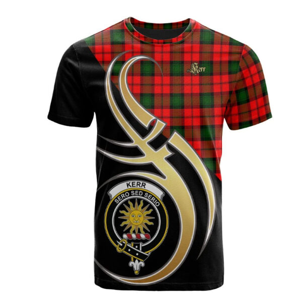 Kerr Modern Clan T-Shirt, Scottish Tartan Kerr Modern Clans T-Shirt Believe In Me Style