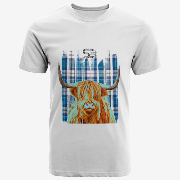 Roberton Clan T-Shirt, Scottish Tartan Roberton Clans T-Shirt Highland Cow Style