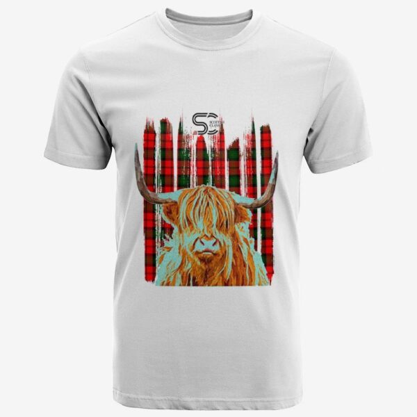 Kerr Modern Clan T-Shirt, Scottish Tartan Kerr Modern Clans T-Shirt Highland Cow Style