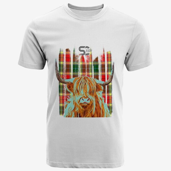 Gibson Clan T-Shirt, Scottish Tartan Gibson Clans T-Shirt Highland Cow Style