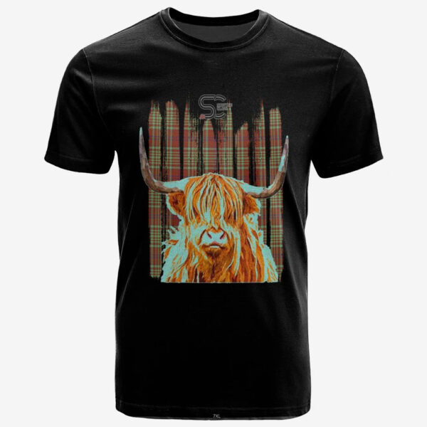 MacGillivray Hunting Ancient Clan T-Shirt, Scottish Tartan MacGillivray Hunting Ancient Clans T-Shirt Highland Cow Style - Image 2