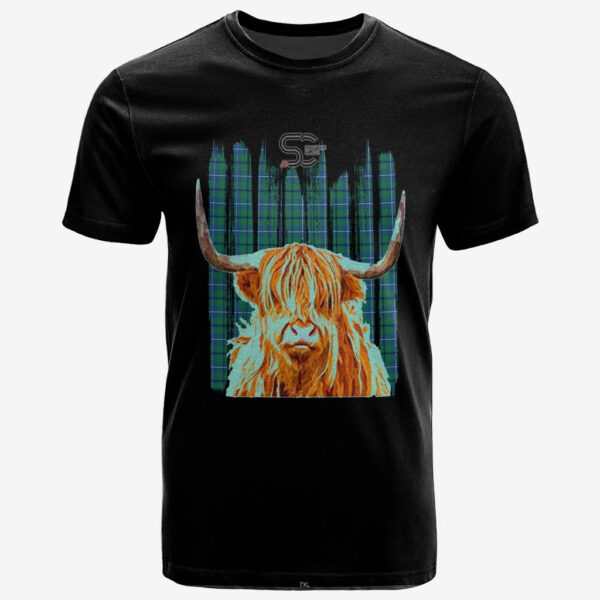 Douglas Ancient Clan T-Shirt, Scottish Tartan Douglas Ancient Clans T-Shirt Highland Cow Style - Image 2