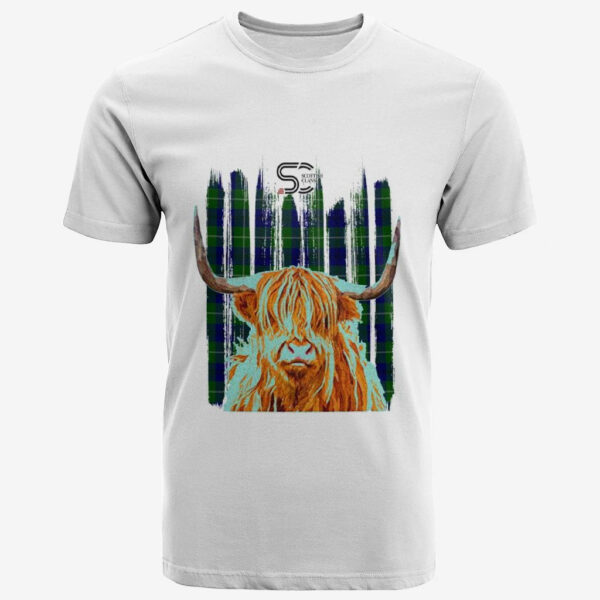 Oliphant Modern Clan T-Shirt, Scottish Tartan Oliphant Modern Clans T-Shirt Highland Cow Style