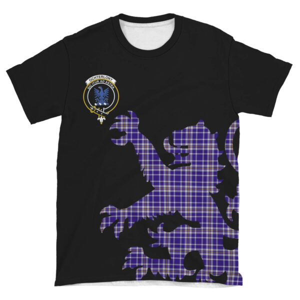 Ochterlony Clan T-shirt, Scottish Tartan Ochterlony Clans T-shirt Lion & Thistle Style - Image 4