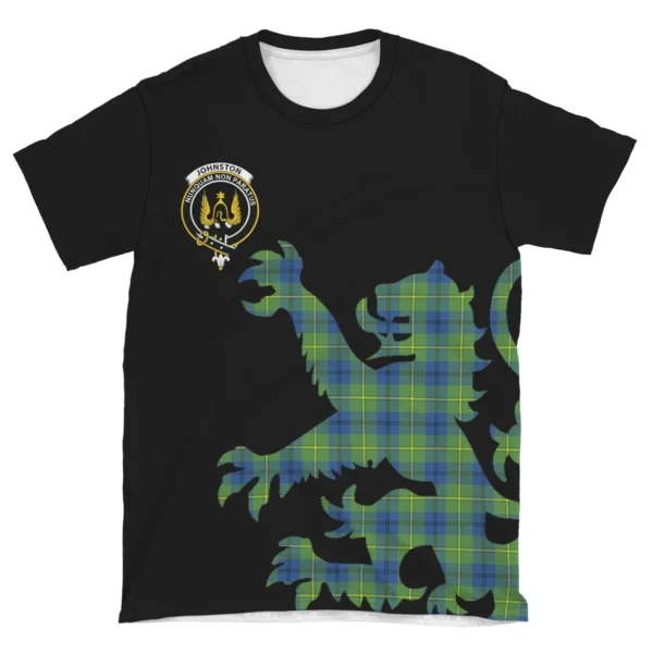 Johnston Ancient Clan T-shirt, Scottish Tartan Johnston Ancient Clans T-shirt Lion & Thistle Style - Image 4