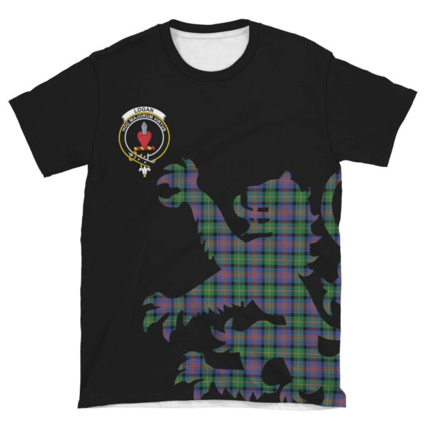 Logan Ancient Clan T-shirt, Scottish Tartan Logan Ancient Clans T-shirt Lion & Thistle Style - Image 4