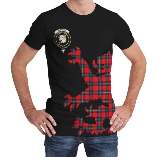 Ruthven Modern Clan T-shirt, Scottish Tartan Ruthven Modern Clans T-shirt Lion & Thistle Style