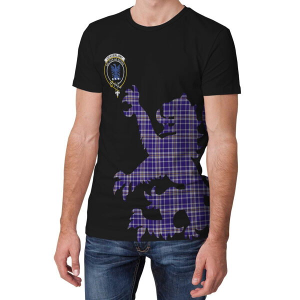 Ochterlony Clan T-shirt, Scottish Tartan Ochterlony Clans T-shirt Lion & Thistle Style - Image 3