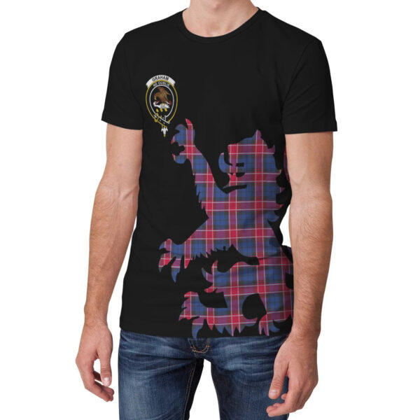 Graham of Menteith Red Clan T-shirt, Scottish Tartan Graham of Menteith Red Clans T-shirt Lion & Thistle Style - Image 3