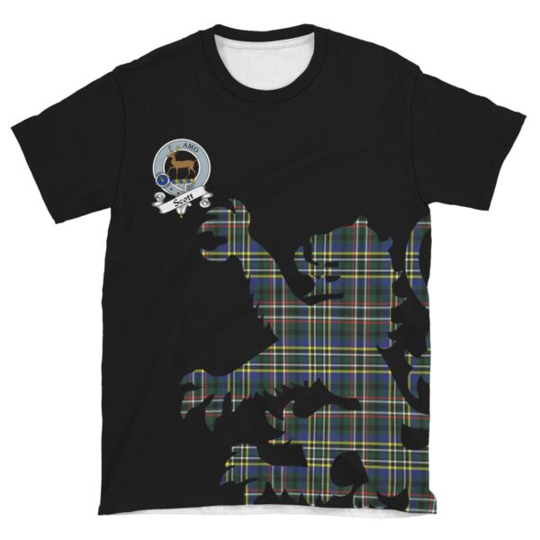 Scott Green Modern Clan T-shirt, Scottish Tartan Scott Green Modern Clans T-shirt Lion & Thistle Style - Image 4