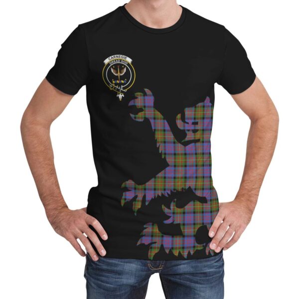 Carnegie Ancient Clan T-shirt, Scottish Tartan Carnegie Ancient Clans T-shirt Lion & Thistle Style