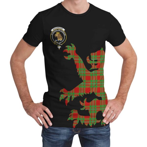 MacGregor Modern Clan T-shirt, Scottish Tartan MacGregor Modern Clans T-shirt Lion & Thistle Style