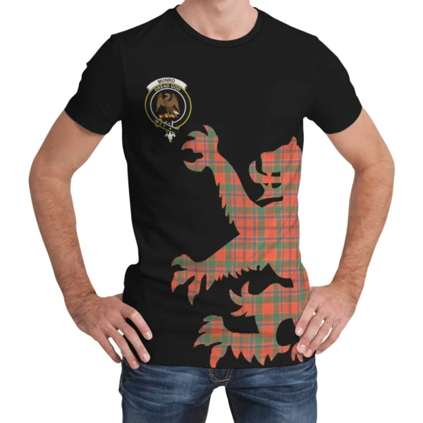 Munro Ancient Clan T-shirt, Scottish Tartan Munro Ancient Clans T-shirt Lion & Thistle Style