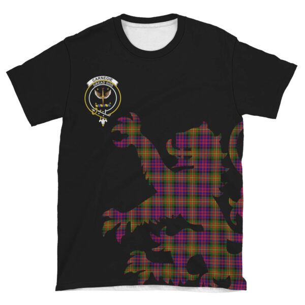 Carnegie Modern Clan T-shirt, Scottish Tartan Carnegie Modern Clans T-shirt Lion & Thistle Style - Image 4